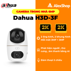 [6M] Camera 2 Mắt Dahua H3D-3F 6M Trong Nhà 2 Mắt