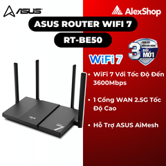 [BE3600] Phát Wifi 7 Asus RT-BE50 Gaming, Cổng 2.5G, Quad Core