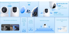 [4K] Camera Wifi Ezviz C6N 4K G1, Trong Nhà Xoay 360 Độ, AI Ảnh Siêu Nét, Chóng Ngược Sáng