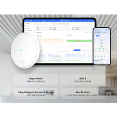 [AX1800] Ruijie RG-RAP62 | Phát Wifi 6 Ốp Trần POE Tốc Độ 1774Mbps, Hỗ Trợ +100 User