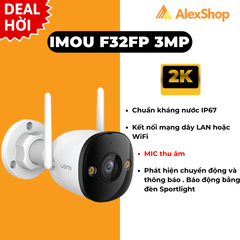 [3M] Camera Wifi Imou F32FP Cố Định Ngoài Trời, Góc Rộng, Có Màu Ban Đêm