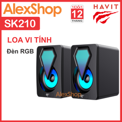 Loa Vi Tính Havit SK210 Mini Pro RGB Gaming - Bảo Hành 1 Đổi 1 12 Tháng