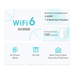 [AX3000-3p] Thiết Bị Phát Wifi 6 Mesh TP-Link Deco X50 Băng Thông AX3000