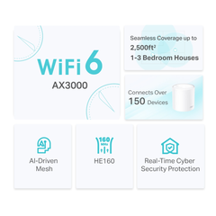 Bộ Phát WiFi 6 TP-Link Deco X50 (3 Packs) Chuẩn AX3000 - Alexshop