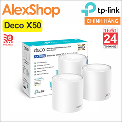 Bộ Phát WiFi 6 TP-Link Deco X50 (3 Packs) Chuẩn AX3000 - Alexshop