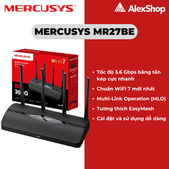 [BE3600] Mercusys MR27BE Phát Wifi 7 Băng Tần Kép