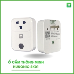 Copy of Ổ Cắm Wifi Thông Minh Hunonic SK01 HNSK01 - 1 Lỗ Cắm 220V, Điều Khiển Bật Tắt Từ Xa, Hẹn Giờ Tự Động