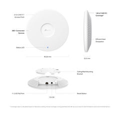[BE9300] TP-Link Omada EAP772 | Access Point Wifi 7 Gắn Trần 3 Băng Tần BE9300, Cổng 2.5G
