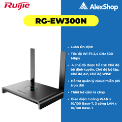 [300M] Thiết Bị Phát Wifi Ruijie RG-EW300N , Băng Thông 300M , Vô tuyến Thông minh