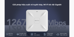 Bộ Phát Wifi RUIJIE RG-RAP2200(E) Tốc Độ 1267Mbps, Hỗ Trợ Tối Đa 110 Users, Phù Hợp Cho Văn Phòng, Khách Sạn