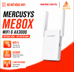 [AX3000] Mercusys ME80X Bộ Mở Rộng Sóng Wi-Fi 6 AX3000