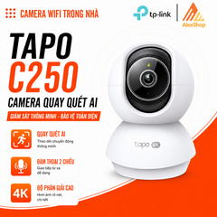 [4K] TAPO C250 Camera Wifi 4K, AI Thông Minh Trong Nhà Xoay 360 Độ_TP-Link