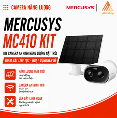 [3M] Camera Pin Mercusys MC410 Kit, Kèm Năng Lượng Mặt Trời, Chịu Thời Tiết, Phân Giải 3M, NGOÀI TRỜI