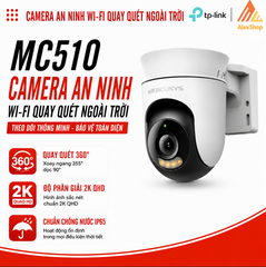 [3M] Camera MC510 Mercusys Ngoài Trời, Xoay 360 Độ, Đàm Thoại 2 Chiều, Màu Ban Đêm