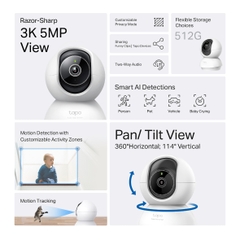 [5M] Camera Wifi Tapo C230 5M Trong Nhà, Xoay Độ, AI Thông Minh, TP-Link