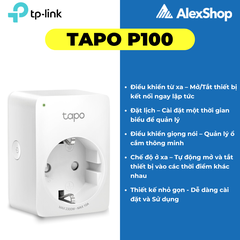 TP-Link Tapo P100 Ổ Cắm Wi-Fi Thông Minh Nhỏ Gọn