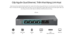 Bộ Chia Mạng POE TP-Link LS106LP 6 Cổng 100M 4 cổng POE Cổng Suất tổng 41W