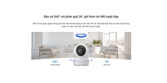 [3M] Camera Ezviz trong nhà H6C Pro 3M - 2K, Xoay 360 Độ, Màu Ban Đêm