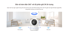 [5M] Camera Wifi Ezviz H6C Pro 5M - 3K Trong Nhà Xoay 360 Độ, Màu Ban Đêm, Trang Bị Nút Gọi