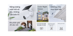 [3M] Camera Wifi Tapo C410 KIT Ngoài Trời, Kèm Năng Lượng Mặt Trời, Pin 6400mAh, Màu Đêm, Góc Rộng, TP-Link