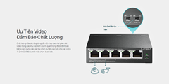 Bộ Chia Mạng POE TP-Link TL-SF1005LP 5 Cổng 100M 4 cổng POE Cổng Suất tổng 41W