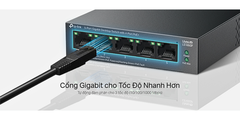 Bộ Chia Mạng POE TP-Link LS105GP 5 Cổng 1000M 4 cổng POE Cổng Suất tổng 65W