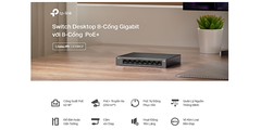 Bộ Chia Mạng POE TP-Link LS108GP 8 Cổng 1000M 8 cổng POE Cổng Suất tổng 62W