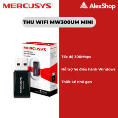 [300M] Thiết Bị Thu WiFi Mercusys MW300UM Băng Thông 300M, USB Wifi Nhỏ Gọn