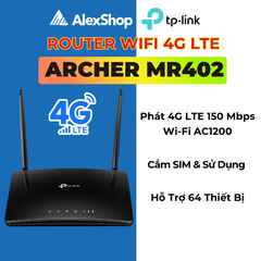 [1200 Mbps]Archer MR402 Router Wi-Fi Băng Tần Kép 4G LTE AC1200