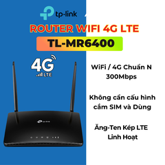 [300 Mbps]TL-MR6400 Router Wi-Fi 4G LTE Chuẩn N 300 Mbps