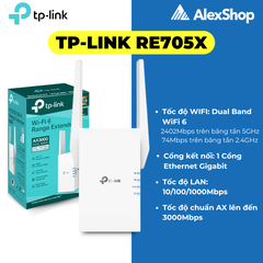 [AX3000] TP-Link RE705X Mở Rộng Sóng Wifi 6, Hỗ Trợ Easy Mesh