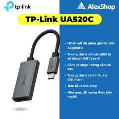 TP-Link UA520C Chuyển Đổi Type-C Sang HDMI 4K 60Hz
