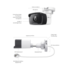 [2M] VIGI C320I (6mm) | Camera Ngoài Trời POE TP-Link, Hồng Ngoại Ban Đêm, Phân Giải 2M, IP67