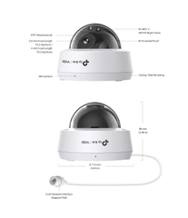 [2M] VIGI C220I (4mm) | Camera Dome Đa Năng POE TP-Link, Hồng Ngoại Ban Đêm, Phân Giải 2M, IP67