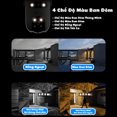 [10M] Camera Wifi Ezviz H9C [5MP+5MP] Ngoài Trời 2 Mắt, Trang Bị AI Thông Minh