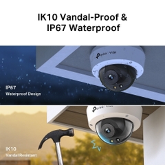 [3M] VIGI C230 (4mm) | Camera Dome Đa Năng POE TP-Link, Màu Ban Đêm, Phân Giải 3M, IP67
