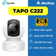 [4M] Camera Wifi Tapo C222 4M Trong Nhà, Xoay 360 Độ, AI Thông Minh, TP-Link CÓ Cổng Lan