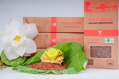 Gạo Lứt Đỏ Hữu Cơ Kiến Quốc Hộp 1kg