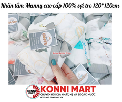 Khăn tắm Manny cao cấp 100% sợi tre 120*120cm