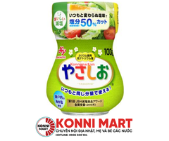 Muối Yasashio Ajinomoto cho bé giảm 50% độ mặn 100g dạng hũ 8m+