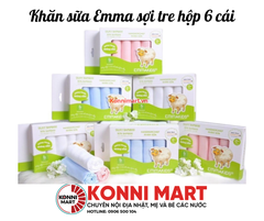 Khăn sữa Emma sợi tre hộp 6 cái