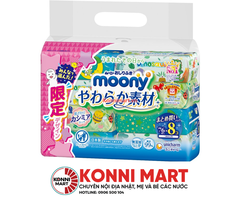 Giấy ướt Unicharm Moony cho bé 80 tờ