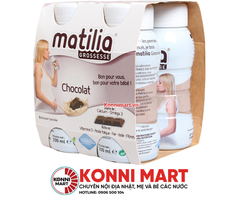 Sữa bầu Matilia 200ml 4h/vỉ (4 vị Socola, Dâu, Vani, bánh qui)