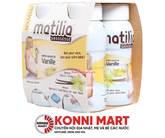 Sữa bầu Matilia 200ml 4h/vỉ (4 vị Socola, Dâu, Vani, bánh qui)