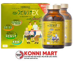 Tảo xoắn Spirulina EX dành cho gia đình hộp 2 lọ × 1000 viên