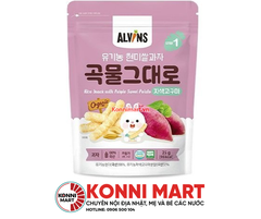 Bánh gạo lứt ăn dặm hữu cơ Alvins Hàn Quốc
