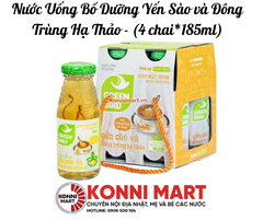 Nước Uống Bổ Dưỡng Yến Sào và Đông Trùng Hạ Thảo - (4 chai*185ml)