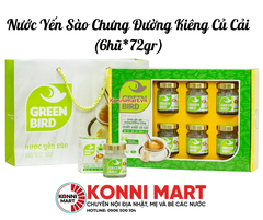 Nước Yến Sào Chưng Đường Kiêng Củ Cải- (6hũ*72gr)