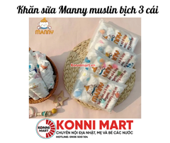 Khăn sữa Manny muslin bịch 3 cái