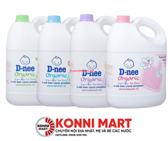Nước giặt xả vải Dnee 3000ml màu xanh, tím, hồng
